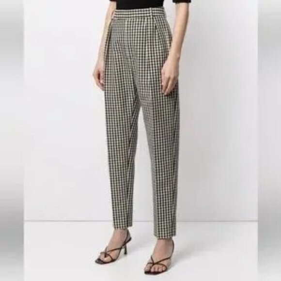 Magdeline Gingham Tapered Trousers - Picture 1 of 5